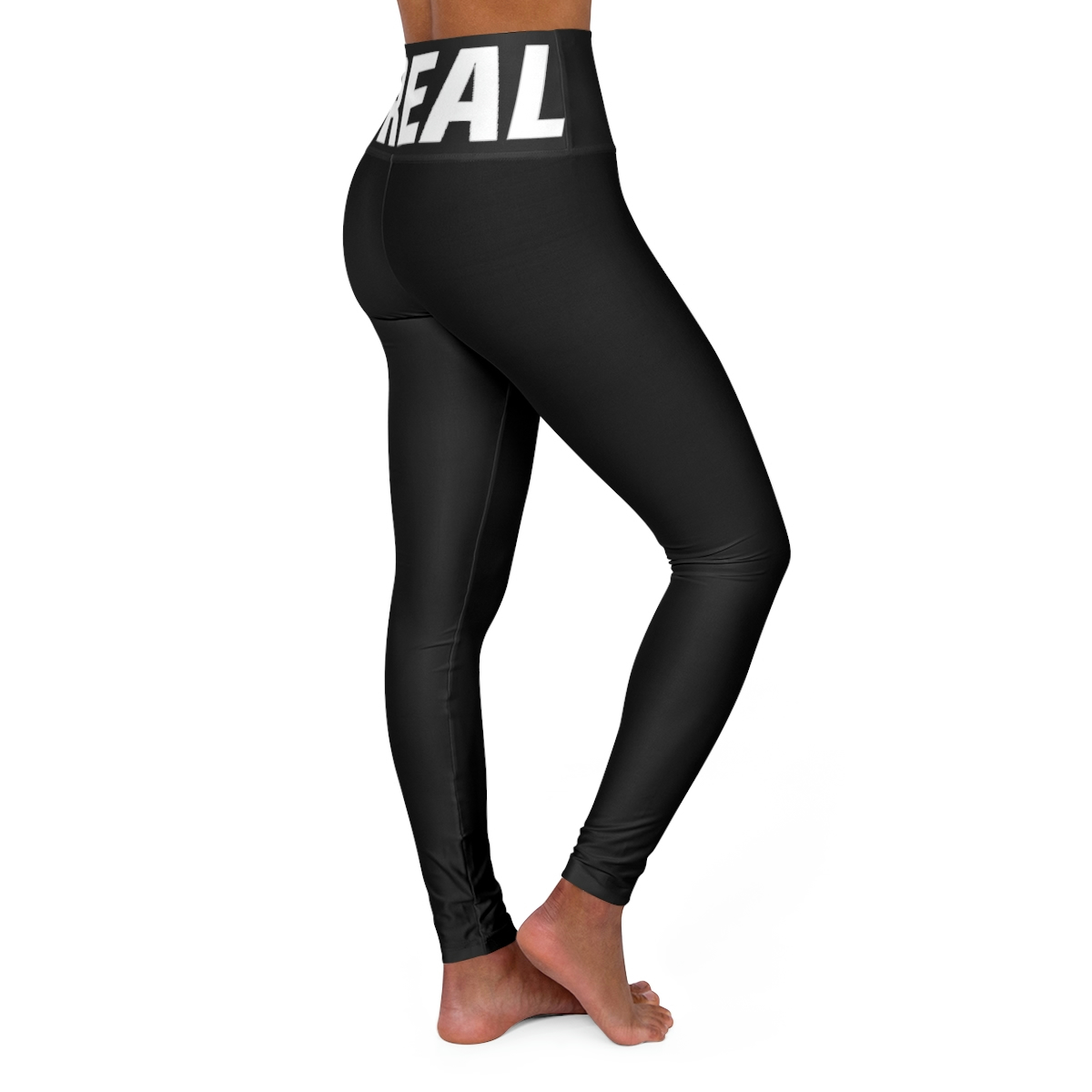 High Waisted Yoga Leggings (AOP) – 4REAL BRAND